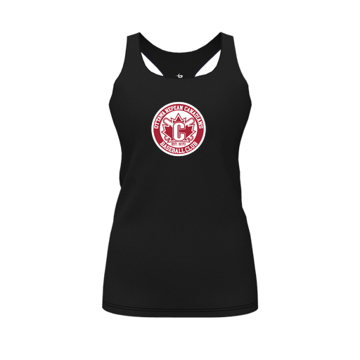 [FT0TRBBK-FYS-LOGO1] Decker Racerback Tank Top (Female Youth S, Black, Logo 1)