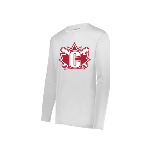 [222822.005.XS-LOGO2] Men's LS Smooth Sport Shirt (Adult XS, White, Logo 2)