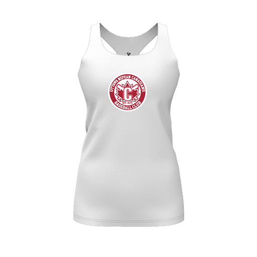 [FT0TRBWH-FYS-LOGO1] Decker Racerback Tank Top (Female Youth S, White, Logo 1)