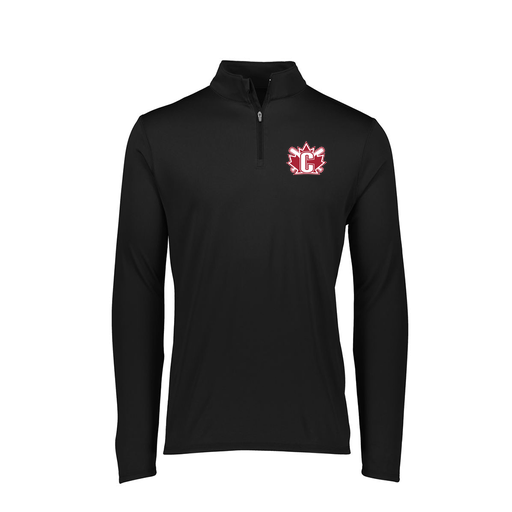 [FTLQFLBK-FAXS-LOGO2] Decker Women's Flex-Lite 1/4 Zip Shirt (Female Adult XS, Black, Logo 2)