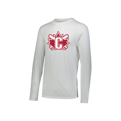 [FTLCUBWH-YS-LOGO2] Decker Youth Tri-Blend T-Shirt - Long Sleeve (Youth S, White, Logo 2)